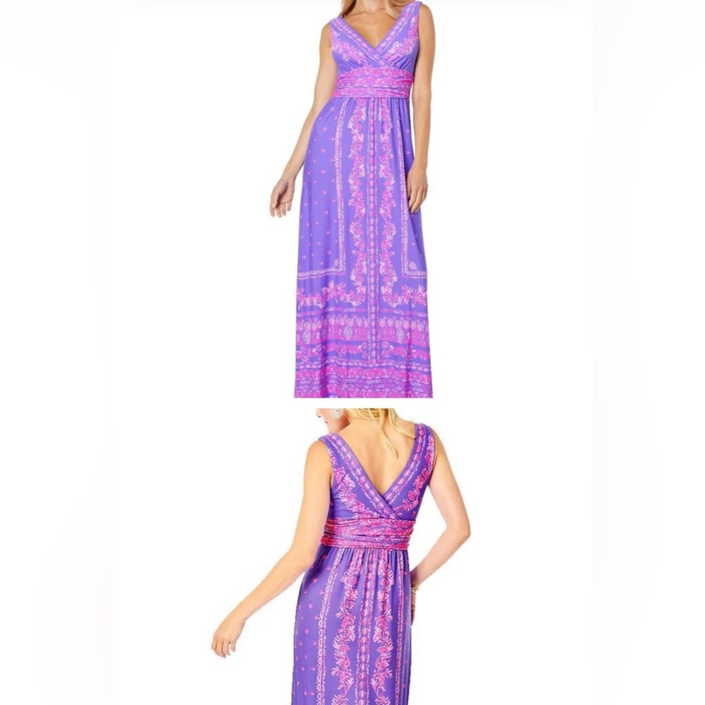 Lilly Pulitzer “margarita” Purple & Pink Maxi Dress